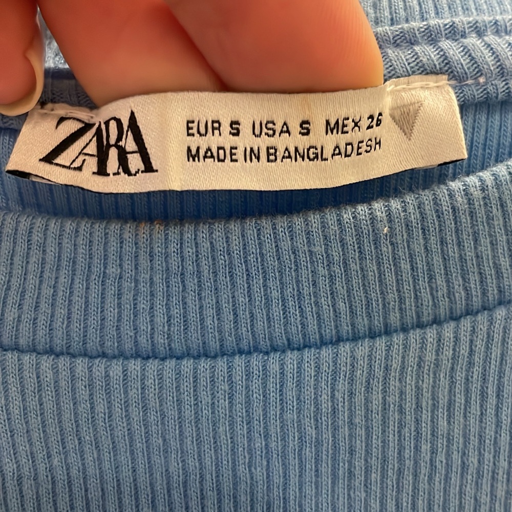 Zara Light Blue Knit Top